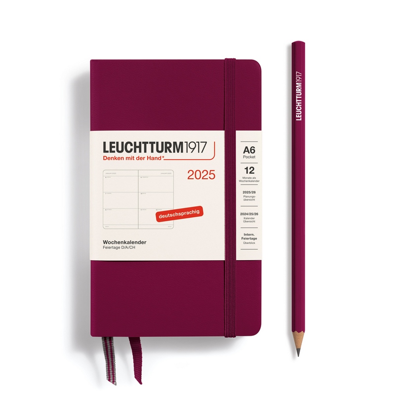 Leuchtturm1917 Wochenkalender 1 Woche auf 2 Seiten 2025 Pocket A6 Hardcover Port Red Leuchtturm1917 Wochenkalender 1 Woche auf 2 Seiten 2025 Pocket A6 Hardcover Port Red von Leuchtturm1917