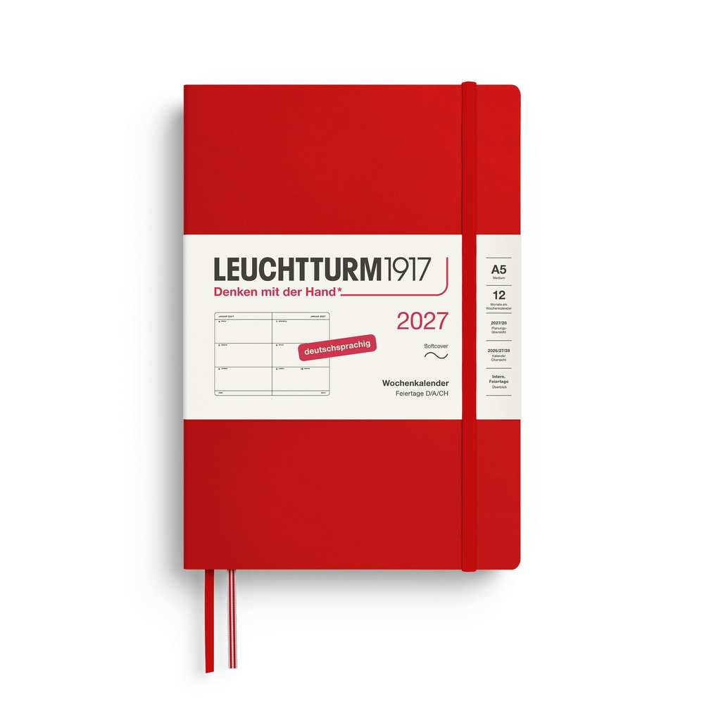 Leuchtturm1917 Wochenkalender 1 Woche auf 2 Seiten 2026 Medium A5 Softcover Cherry Leuchtturm1917 Wochenkalender 1 Woche auf 2 Seiten 2026 Medium A5 Softcover Cherry von Leuchtturm1917
