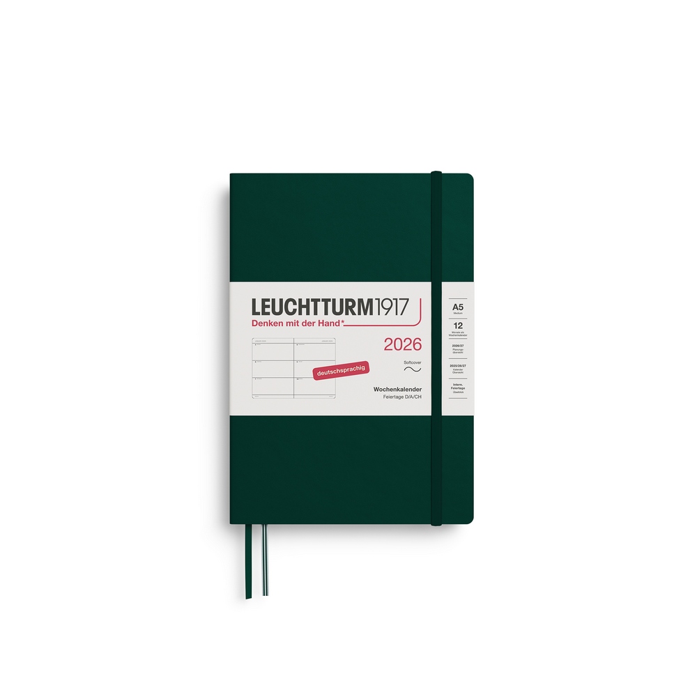 Leuchtturm1917 Wochenkalender 1 Woche auf 2 Seiten 2026 Medium A5 Softcover Forest Green Leuchtturm1917 Wochenkalender 1 Woche auf 2 Seiten 2026 Medium A5 Softcover Forest Green von Leuchtturm1917
