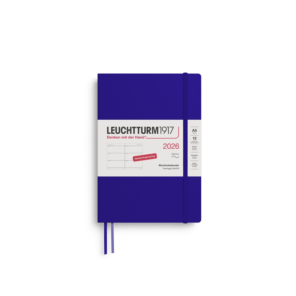Leuchtturm1917 Wochenkalender 1 Woche auf 2 Seiten 2026 Medium A5 Softcover Ink Leuchtturm1917 Wochenkalender 1 Woche auf 2 Seiten 2026 Medium A5 Softcover Ink von Leuchtturm1917