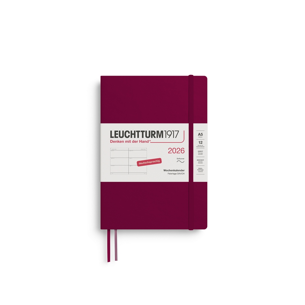Leuchtturm1917 Wochenkalender 1 Woche auf 2 Seiten 2026 Medium A5 Softcover Port Red Leuchtturm1917 Wochenkalender 1 Woche auf 2 Seiten 2026 Medium A5 Softcover Port Red von Leuchtturm1917