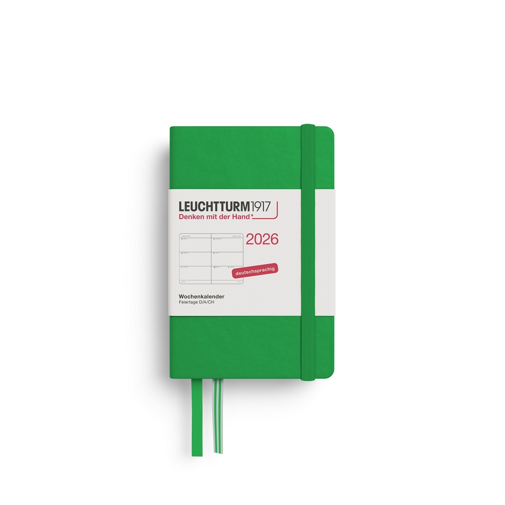 Leuchtturm1917 Wochenkalender 1 Woche auf 2 Seiten 2026 Mini A7 Hardcover Spring Leaf von Leuchtturm1917