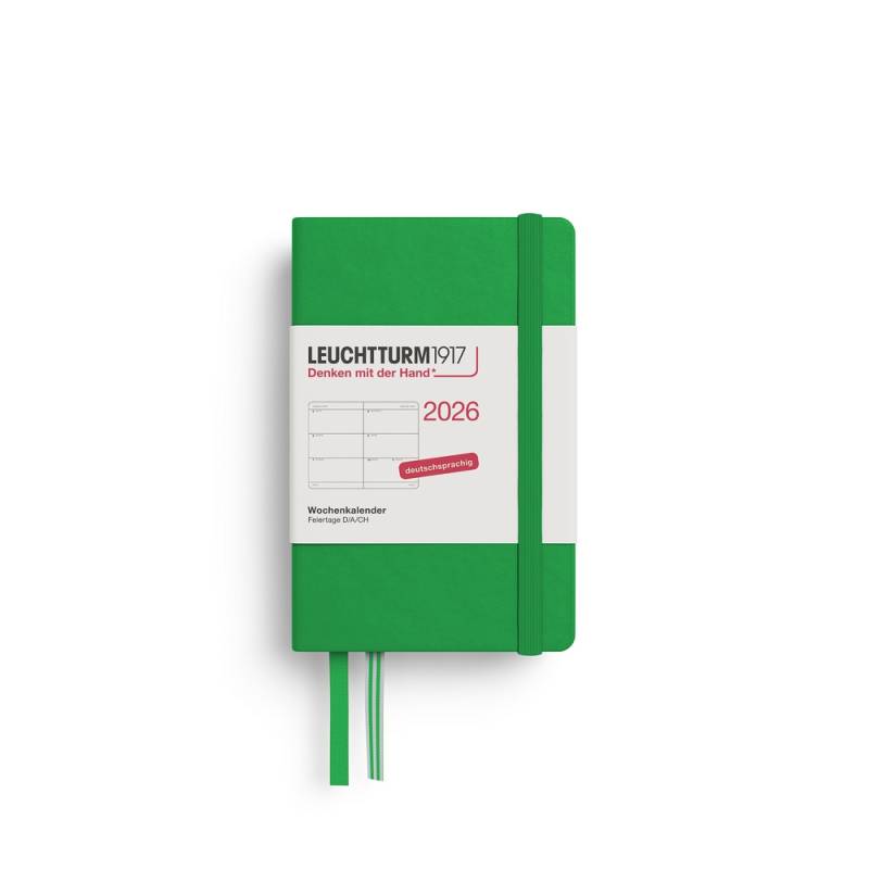 Leuchtturm1917 Wochenkalender 1 Woche auf 2 Seiten 2026 Mini A7 Hardcover Spring Leaf von Leuchtturm1917