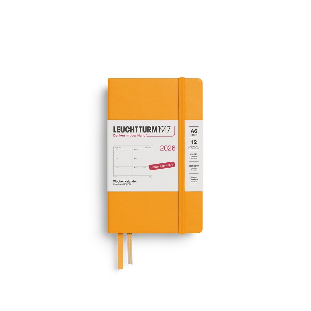 Leuchtturm1917 Wochenkalender 1 Woche auf 2 Seiten 2026 Pocket A6 Hardcover Rising Sun von Leuchtturm1917