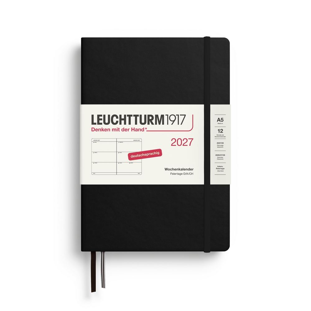 Leuchtturm1917 Wochenkalender 1 Woche auf 2 Seiten 2027 Medium A5 Hardcover Schwarz Leuchtturm1917 Wochenkalender 1 Woche auf 2 Seiten 2027 Medium A5 Hardcover Schwarz von Leuchtturm1917