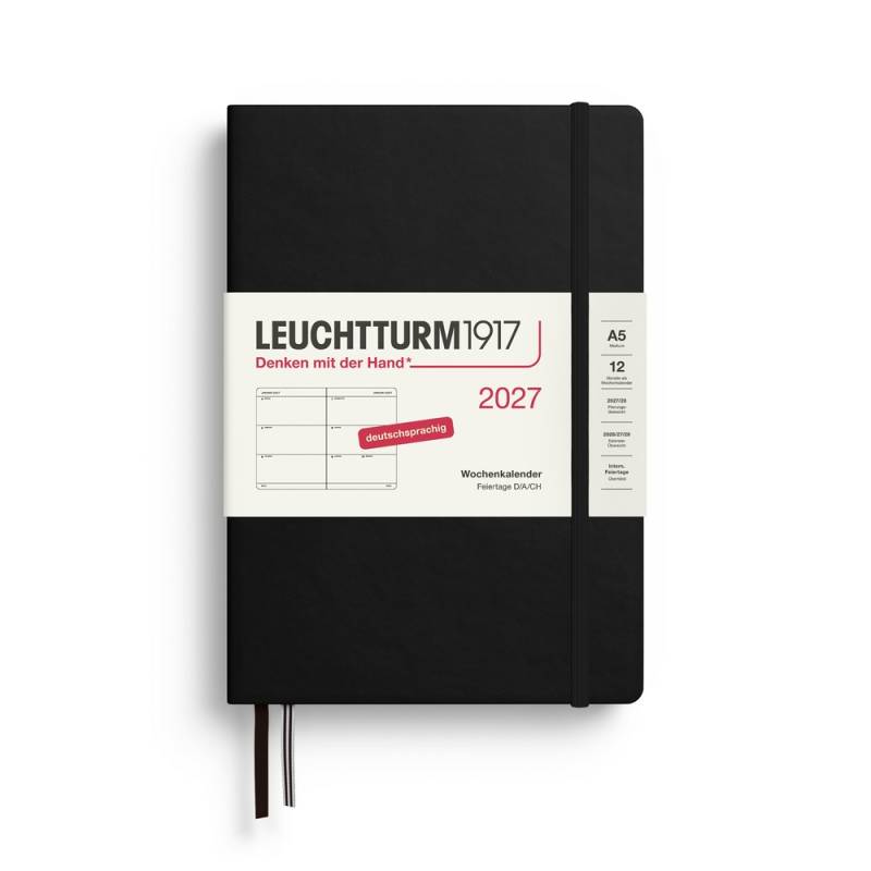 Leuchtturm1917 Wochenkalender 1 Woche auf 2 Seiten 2027 Medium A5 Hardcover Schwarz Leuchtturm1917 Wochenkalender 1 Woche auf 2 Seiten 2027 Medium A5 Hardcover Schwarz von Leuchtturm1917