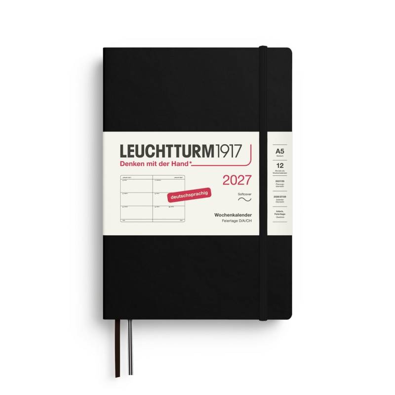 Leuchtturm1917 Wochenkalender 1 Woche auf 2 Seiten 2027 Medium A5 Softcover Schwarz Leuchtturm1917 Wochenkalender 1 Woche auf 2 Seiten 2027 Medium A5 Softcover Schwarz von Leuchtturm1917