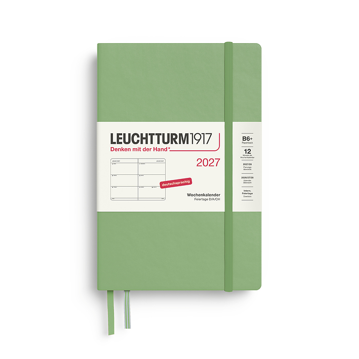 Leuchtturm1917 Wochenkalender 1 Woche auf 2 Seiten 2027 Paperback B6+ Hardcover Salbei Leuchtturm1917 Wochenkalender 1 Woche auf 2 Seiten 2027 Paperback B6+ Hardcover Salbei von Leuchtturm1917
