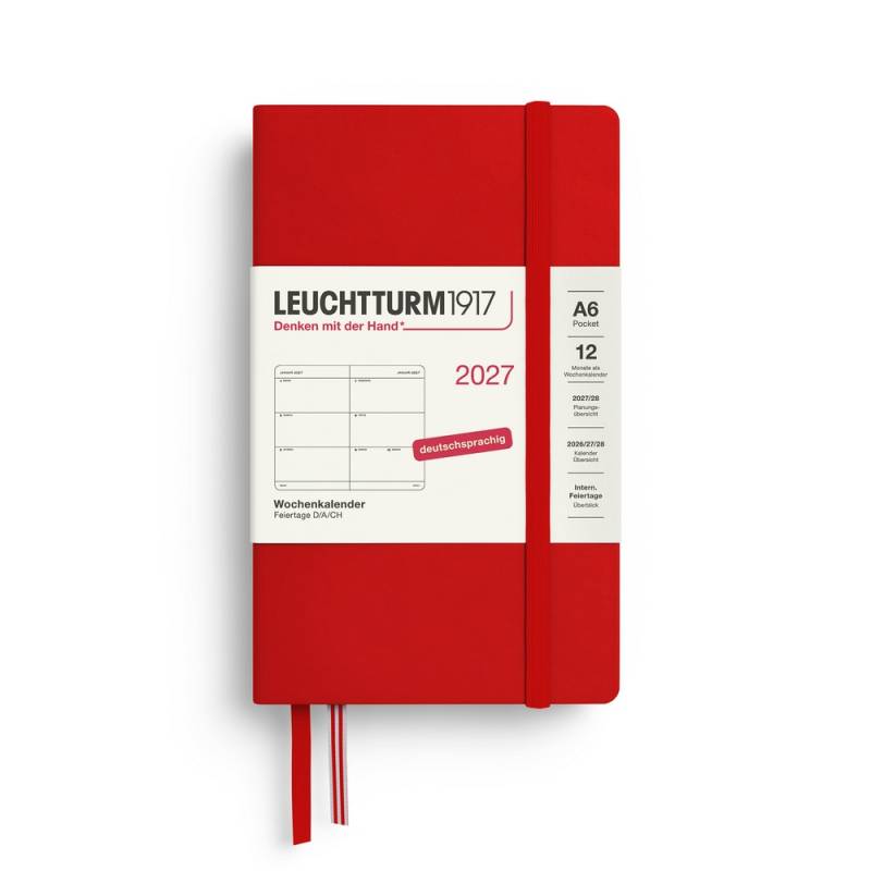 Leuchtturm1917 Wochenkalender 1 Woche auf 2 Seiten 2027 Pocket A6 Hardcover Cherry Leuchtturm1917 Wochenkalender 1 Woche auf 2 Seiten 2027 Pocket A6 Hardcover Cherry von Leuchtturm1917