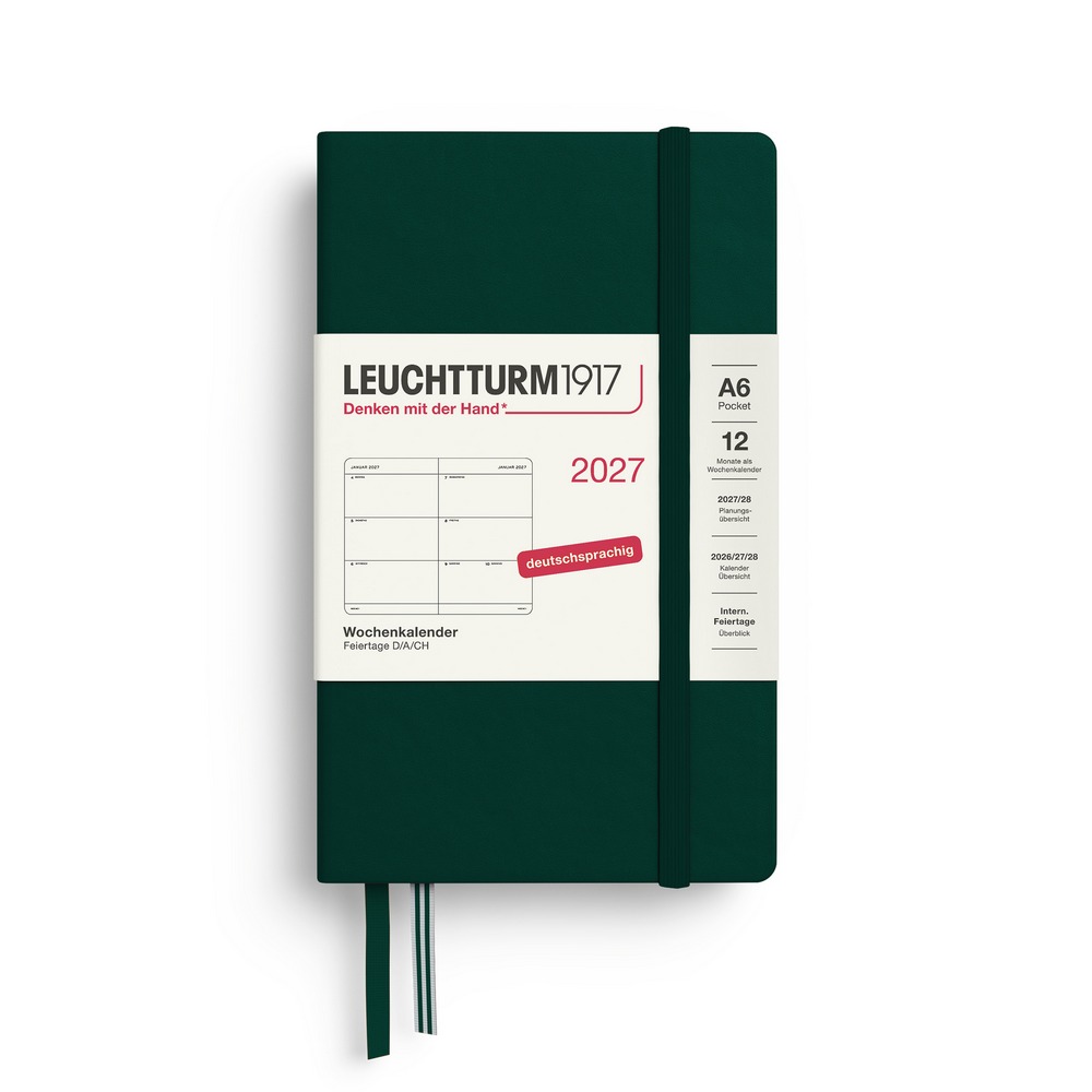 Leuchtturm1917 Wochenkalender 1 Woche auf 2 Seiten 2027 Pocket A6 Hardcover Forest Green Leuchtturm1917 Wochenkalender 1 Woche auf 2 Seiten 2027 Pocket A6 Hardcover Forest Green von Leuchtturm1917