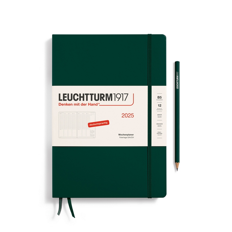 Leuchtturm1917 Wochenplaner 1 Woche auf 2 Seiten 2025 Composition B5 Hardcover Forest Green Leuchtturm1917 Wochenplaner 1 Woche auf 2 Seiten 2025 Composition B5 Hardcover Forest Green von Leuchtturm1917