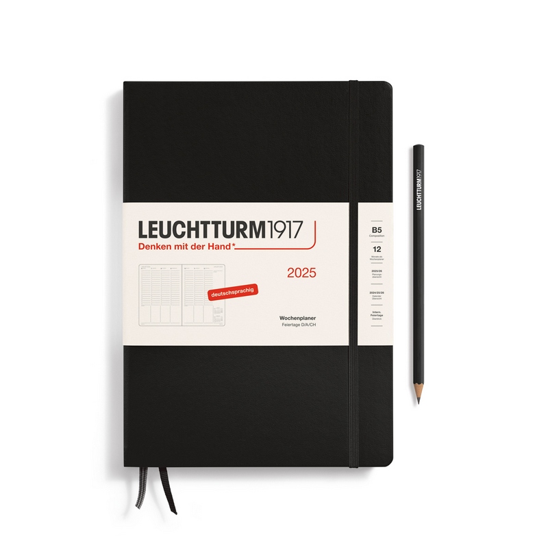 Leuchtturm1917 Wochenplaner 1 Woche auf 2 Seiten 2025 Composition B5 Hardcover Schwarz Leuchtturm1917 Wochenplaner 1 Woche auf 2 Seiten 2025 Composition B5 Hardcover Schwarz von Leuchtturm1917
