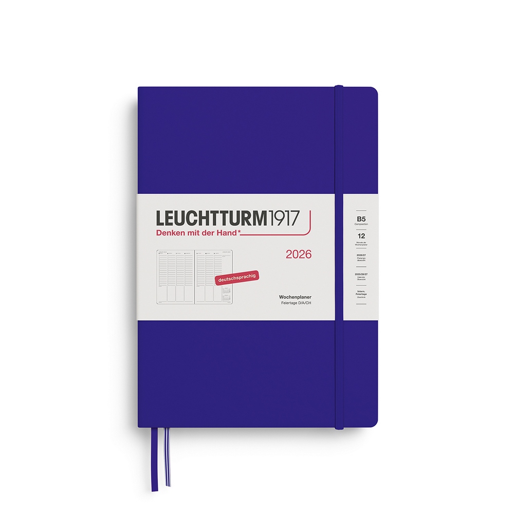 Leuchtturm1917 Wochenplaner 1 Woche auf 2 Seiten 2026 Composition B5 Hardcover Ink Leuchtturm1917 Wochenplaner 1 Woche auf 2 Seiten 2026 Composition B5 Hardcover Ink von Leuchtturm1917