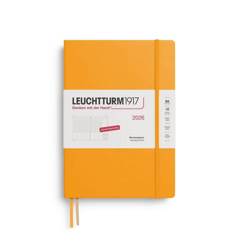 Leuchtturm1917 Wochenplaner 1 Woche auf 2 Seiten 2026 Composition B5 Hardcover Rising Sun von Leuchtturm1917