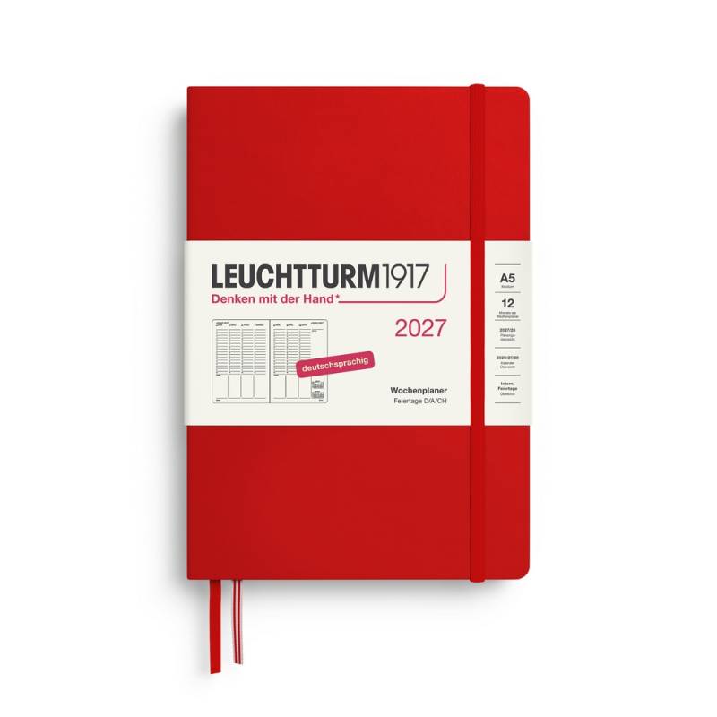 Leuchtturm1917 Wochenplaner 1 Woche auf 2 Seiten 2027 Medium A5 Hardcover Cherry Leuchtturm1917 Wochenplaner 1 Woche auf 2 Seiten 2027 Medium A5 Hardcover Cherry von Leuchtturm1917
