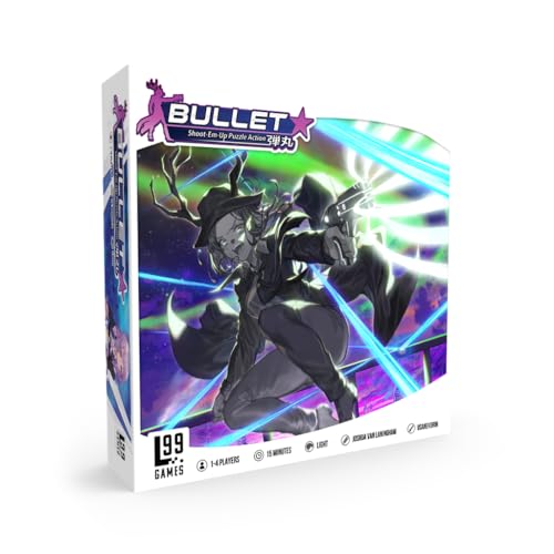 Level 99 Games Bullet Star Brettspiel, schnelllebiges Shoot Em Up Puzzle-Actionspiel, ab 12 Jahren, 1-4 Spieler, durchschnittliche Spielzeit 15 Minuten, hergestellt, Mehrfarbig (L99-BLT03) von Level 99 Games