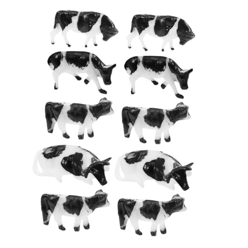 Levemolo 10 Stück Teiliges Mini-kuhmodell Robustem Realistische Tierfiguren für Pädagogisches Langlebige DIY-Dekoration für Garten Büro und Zuhause von Levemolo