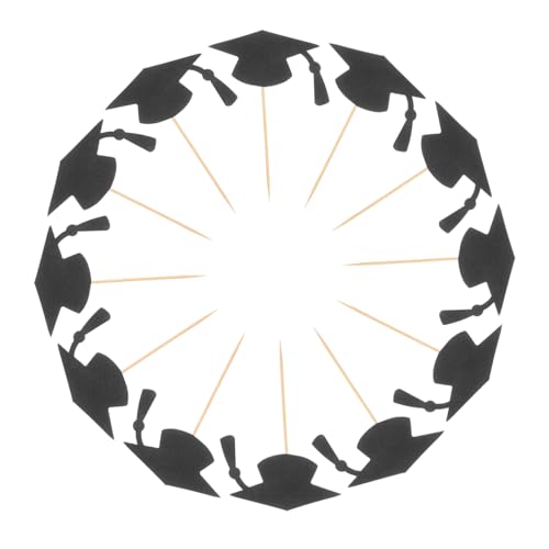 Levemolo 24 Stück Teiliges Abschlusskappen Cupcake Toppers Langlebige Tortendeko für Schulabschlussfeiern Vielseitige Partydekoration zur Aufwertung und Fotohighlights bei Abitur und von Levemolo