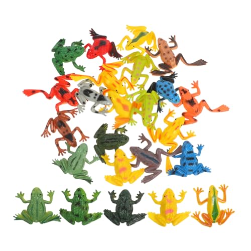 Levemolo 24 Stück Teiliges Froschfiguren Hochwertigem Kunststoff Realistische Miniaturmodelle zur Tiernachbildung Vielseitige Dekoration und Lernspielzeug für Sammler Garten und von Levemolo