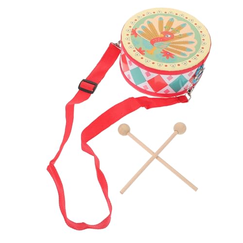 Levemolo Doppelseitige Kindertrommel mit Tragegurt und Schlägeln Kleines Percussion Instrument für Kindergarten Musikunterricht Vielseitiges Handtrommel für Drinnen und Draußen Pfau Design Levemolo Doppelseitige Kindertrommel mit Tragegurt und Schlägeln Kleines Percussion Instrument für Kindergarten Musikunterricht Vielseitiges Handtrommel für Drinnen und Draußen Pfau Design von Levemolo