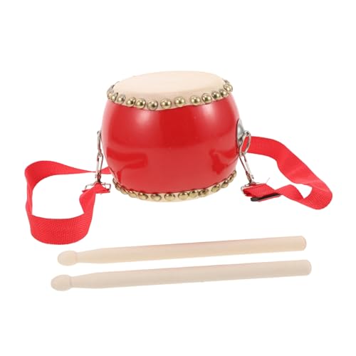 Levemolo Drum Set mit Tragegurt und Sticks Tragbares Percussion Instrument für Kleinkinder Vielseitiges Schlagzeugspielzeug zur Frühkindlichen Musikerziehung Robust und Farbenfroh Fördert von Levemolo