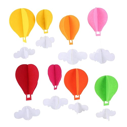 Levemolo Heißluftballon Dekoration Anhänger Dekorate Luftballons Blau geformt Rosa kreative Anhänger für das Klassenzimmer Kindergartendekorationen Kindergarten-Ornamente Vlies Bunt Levemolo Heißluftballon Dekoration Anhänger Dekorate Luftballons Blau geformt Rosa kreative Anhänger für das Klassenzimmer Kindergartendekorationen Kindergarten-Ornamente Vlies Bunt von Levemolo