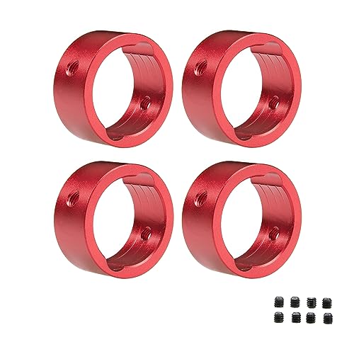 Levigo 4 Stück 17 mm RC Aluminium Gelenkschale Verstärkter Ring Kompatibel mit TRAXXAS 1/6 4WD XRT 8S-78086-4, RC Upgrade Teile Drive Cup Sleeves Protect Ring, rot Levigo 4 Stück 17 mm RC Aluminium Gelenkschale Verstärkter Ring Kompatibel mit TRAXXAS 1/6 4WD XRT 8S-78086-4, RC Upgrade Teile Drive Cup Sleeves Protect Ring, rot von Levigo