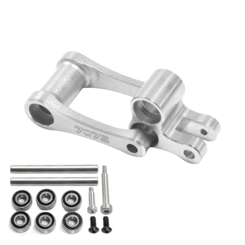 Levigo 7075 Aluminiumlegierung Hinterer Stoßdämpfer Knuckle & Zugstange Kompatibel mit LOSI-1/4 PROMOTO-MX, RC Upgrade Teile, Silber von Levigo