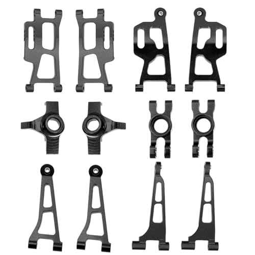 Levigo Aluminiumlegierung RC Achsschenkel Oberer Unterer Schwinge Set Kompatibel mit 1/14 MJX 14210/14209, RC Upgrade Kits, Schwarz Levigo Aluminiumlegierung RC Achsschenkel Oberer Unterer Schwinge Set Kompatibel mit 1/14 MJX 14210/14209, RC Upgrade Kits, Schwarz von Levigo