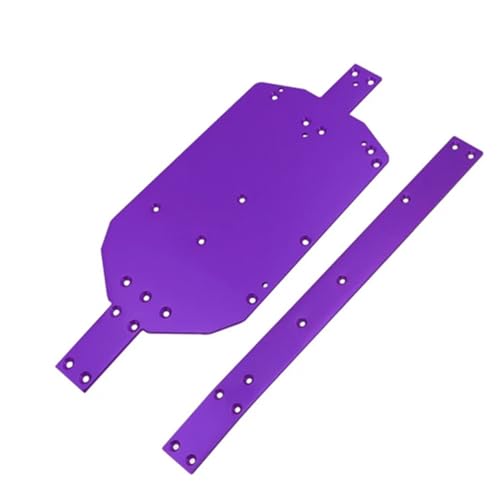Levigo RC Aluminium Chassis Armor Protection Skid Plate for 1/14 MJX 14209/14210, RC Upgrade Parts Axle Chassis Protective Armor Guard with Reinforcing Rib, Purple von Levigo