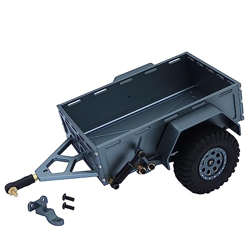 Levigo RC Aluminiumlegierung Hoch Simulierter Anhänger Mit Anti-Rutsch-Gummireifen Kompatibel Mit Traxxas 1/18 TRX4M RC Cargo Carrier Car (Titan) von Levigo