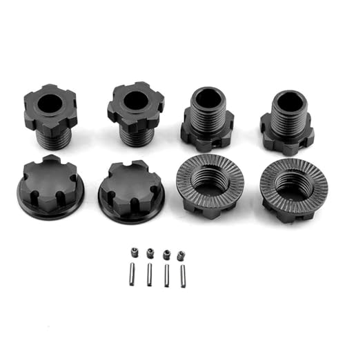 Levigo RC Metall 17 mm Rad Hex Hub Extension Combiner Kompatibel mit Traxxas Maxx Schlitten E-Revo VXL, RC Upgrade Teile RC Rad-Sechskant-Nabenantriebsadapter, Schwarz Levigo RC Metall 17 mm Rad Hex Hub Extension Combiner Kompatibel mit Traxxas Maxx Schlitten E-Revo VXL, RC Upgrade Teile RC Rad-Sechskant-Nabenantriebsadapter, Schwarz von Levigo