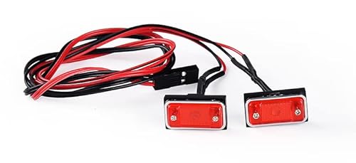 Levigo RC Rechteckige Seitenblinker Licht für RCDream 1:8/1:10, RC Upgrade Zubehör Seitenblinker LED Licht (Rot) von Levigo