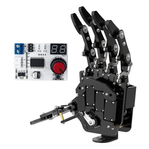 Roboterhand Fünf Finger allein Bewegung Bionic Roboter Mechanischer Arm DIY - Linke Hand mit Servo Tester von LewanSoul