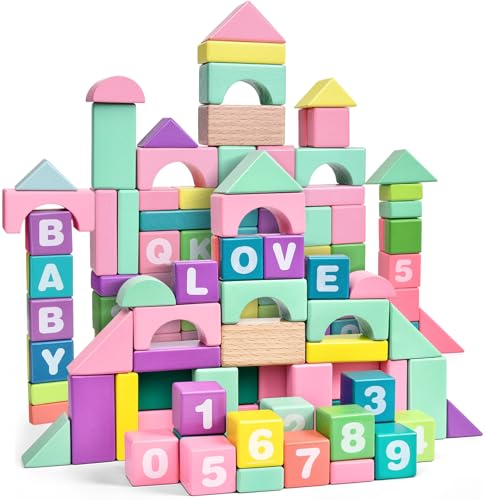 Lewo Holzbaustein-Set für Kinder von 2 3 4 5 Jahren Lewo Holzbaustein-Set für Kinder von 2 3 4 5 Jahren von Lewo