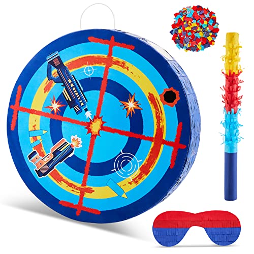 Lewtemi Piñata-Set mit Augenbinde, Stab und Konfetti, 33,8 cm große Ziele, für Geburtstagspartys, Kinderkarneval, Urlaub Lewtemi Piñata-Set mit Augenbinde, Stab und Konfetti, 33,8 cm große Ziele, für Geburtstagspartys, Kinderkarneval, Urlaub von Lewtemi