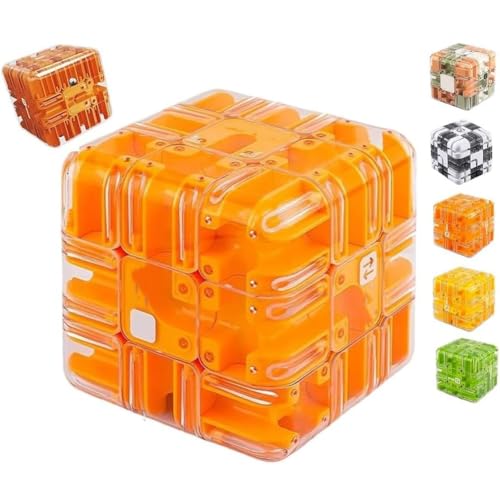 Großes Labyrinth, 3D-Puzzle, Labyrinthwürfel – Spannendes Denkspiel, Puzzle Mit Hohem Schwierigkeitsgrad, 3D-Zauberwürfel-Labyrinthball-Puzzles – Gehirntrainingsspielzeug(Style D,2PCS) von LexTex