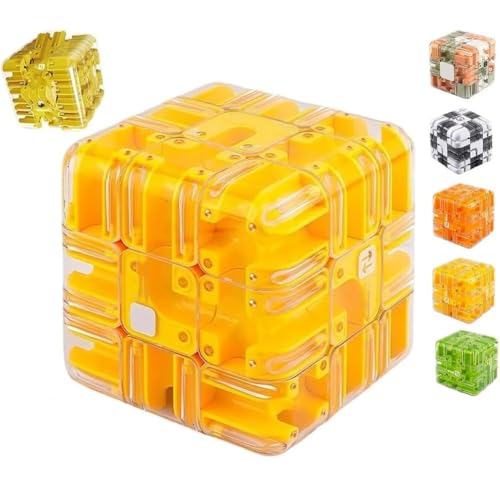 Großes Labyrinth, 3D-Puzzle, Labyrinthwürfel – Spannendes Denkspiel, Puzzle Mit Hohem Schwierigkeitsgrad, 3D-Zauberwürfel-Labyrinthball-Puzzles – Gehirntrainingsspielzeug(Style E,2PCS) von LexTex