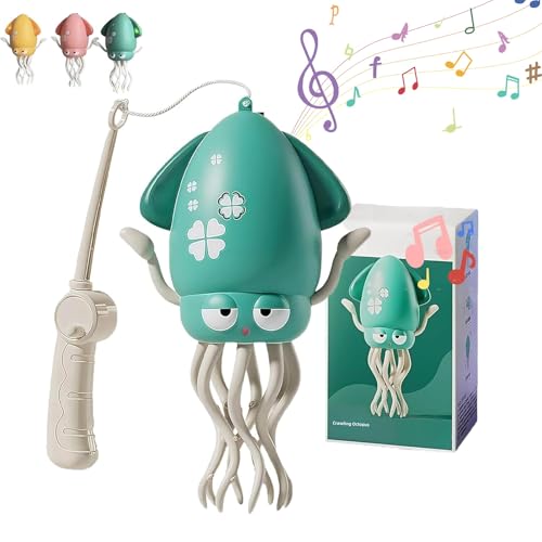 LexTex Krabbelndes, Tanzendes Oktopus-Spielzeug, Elektrisch, Interaktive Tanzrobotik Als Geschenk for Kinder, Automatisches Vermeidungs-Krabbel-Tanzsensor-Spielzeug Mit LED-Lichtern(Grün,Fishing Rod) LexTex Krabbelndes, Tanzendes Oktopus-Spielzeug, Elektrisch, Interaktive Tanzrobotik Als Geschenk for Kinder, Automatisches Vermeidungs-Krabbel-Tanzsensor-Spielzeug Mit LED-Lichtern(Grün,Fishing Rod) von LexTex