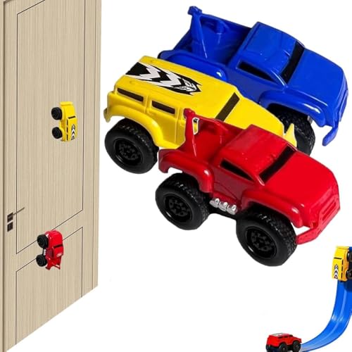 Magnetisches Wandkletterspielzeugauto, Emboadlie Anti-Schwerkraft-Wandkletterspielzeugauto Mit Magnetischer Bahn, Trägheitsmagnetschwebeautos, Die an Wänden Und Decken Fahren, Sanfteres Klettern(Blue+ von LexTex