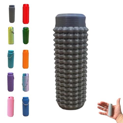 Tragbares Stimulationswerkzeug in Leuchtenden Farben, Stacheliger Grippie-Stimulations-Schlüsselanhänger Zur Linderung Von Angstzuständen, Schmerzstimulations-Fidget for Erwachsene(Gray) von LexTex