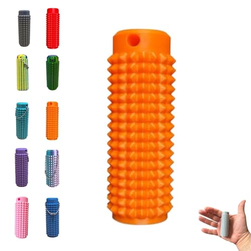 Tragbares Stimulationswerkzeug in Leuchtenden Farben, Stacheliger Grippie-Stimulations-Schlüsselanhänger Zur Linderung Von Angstzuständen, Schmerzstimulations-Fidget for Erwachsene(Orange) von LexTex