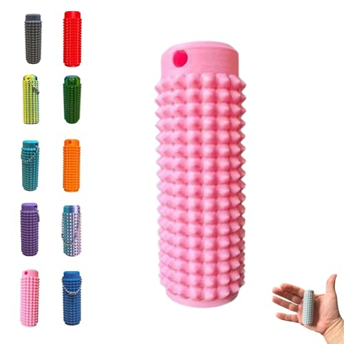 Tragbares Stimulationswerkzeug in Leuchtenden Farben, Stacheliger Grippie-Stimulations-Schlüsselanhänger Zur Linderung Von Angstzuständen, Schmerzstimulations-Fidget for Erwachsene(Pink) von LexTex