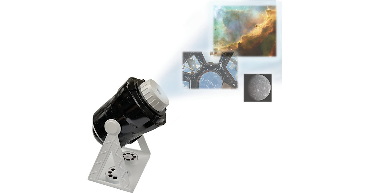 360° Planetarium Talking Projektor inkl. 24 Projektionsbildern, Sternbildkarte und Begleitheft (Englisch/Deutsch) schwarz/weiß von Lexibook