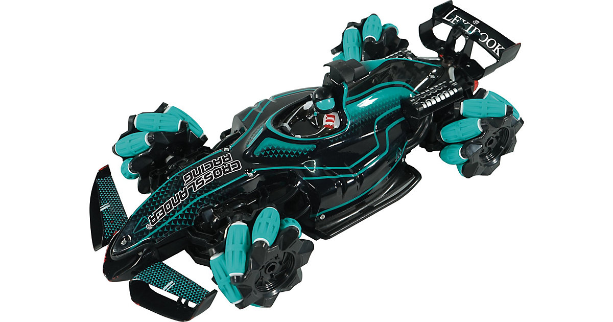 Crosslander® Racing - ferngesteuerter Rennwagen, Lichteffekte, 360°-Drehung, 10Km/h schwarz/blau von Lexibook