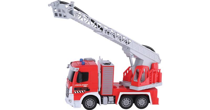 Crosslander® pro RC Fire Truck - ferngesteuertes Feuerwehrauto, Lichteffekte, Wassersprühen [01:24] grau/rot von Lexibook