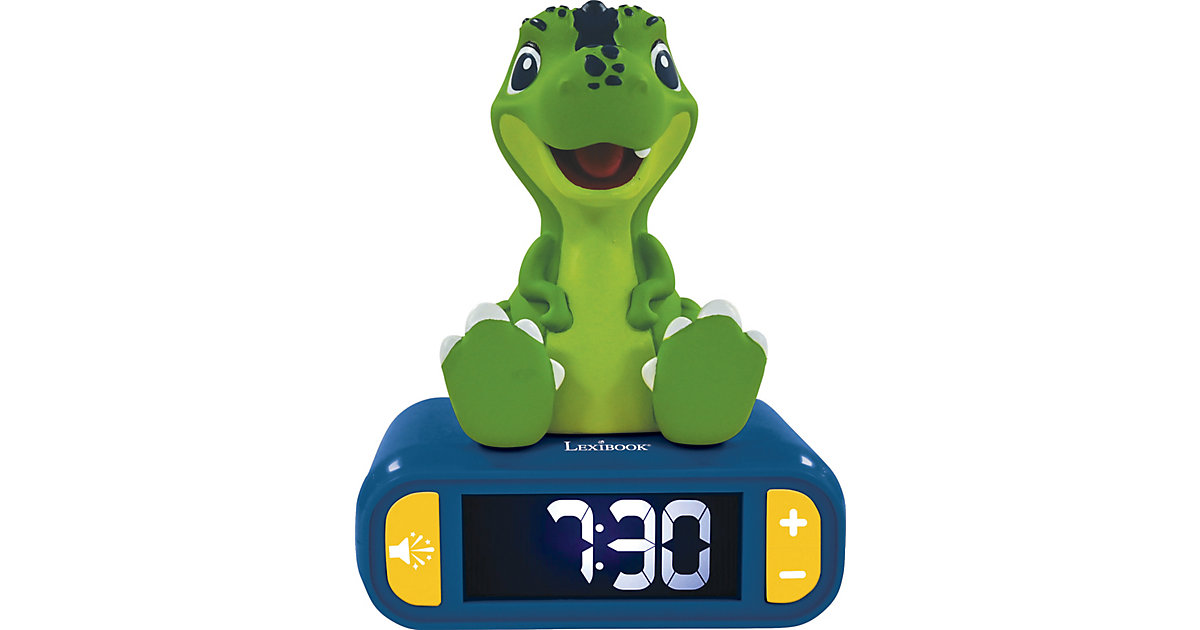 Dino mit 3D Nachtlicht-Figur und besonderen Klingeltönen blau/grün Dino mit 3D Nachtlicht-Figur und besonderen Klingeltönen blau/grün von Lexibook