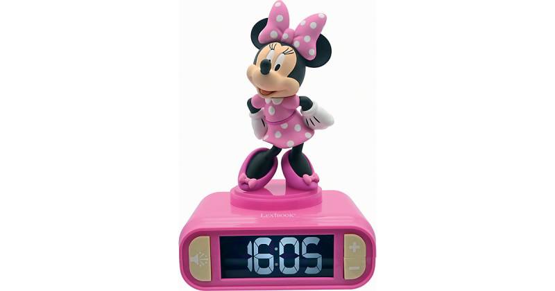 Disney Minnie Wecker mit 3D Nachtlicht-Figur und besonderen Klingeltönen rosa Modell 2 von Lexibook