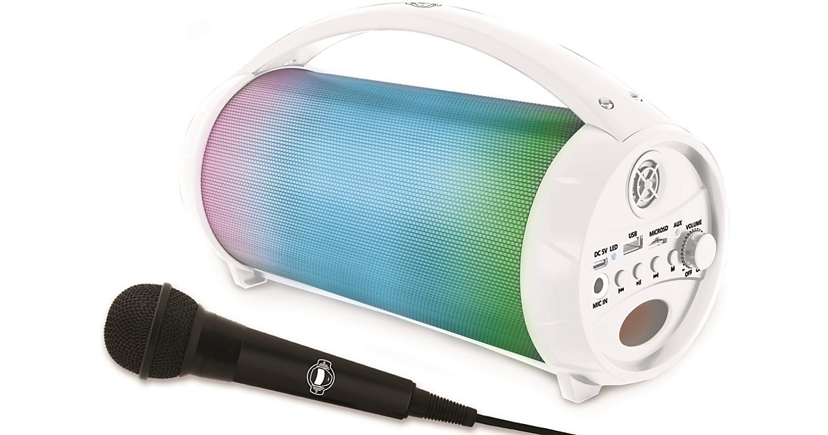 Iparty Bluetooth Lautsprecher Flashboom 5 mit Mikrofon mehrfarbig Iparty Bluetooth Lautsprecher Flashboom 5 mit Mikrofon mehrfarbig von Lexibook