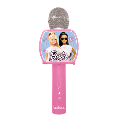 LEXIBOOK Barbie Bluetooth Karaoke-Mikrofon mit eingebautem Lautsprecher und Smartphone Stativ von Lexibook